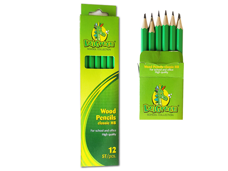 Drvena grafitna olovka Delgreen, classic HB (101321)